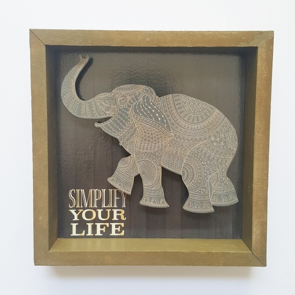 Other - HPx2!💖Simplify Your Life Elephant 3D Shadow Box